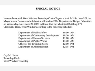 Special Meeting - 2024 Departmental Budget Submittals