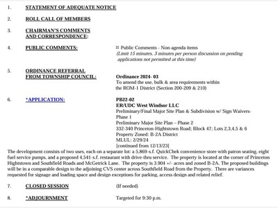 WW Planning Board Meeting