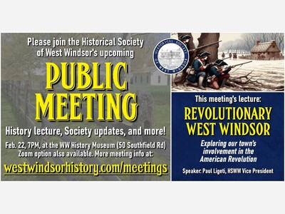 Historical Society of West Windsor Public Meeting
