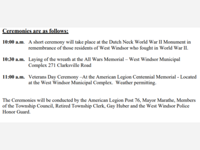 WW Veteran's Day Ceremonies