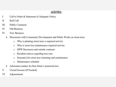 WW Shade Tree Commission Special Meeting